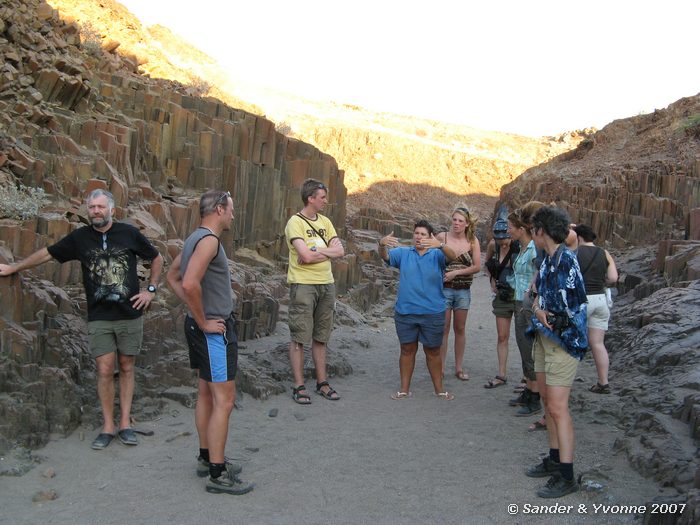 Uitleg over de organpipes rotsformatie door Griet
