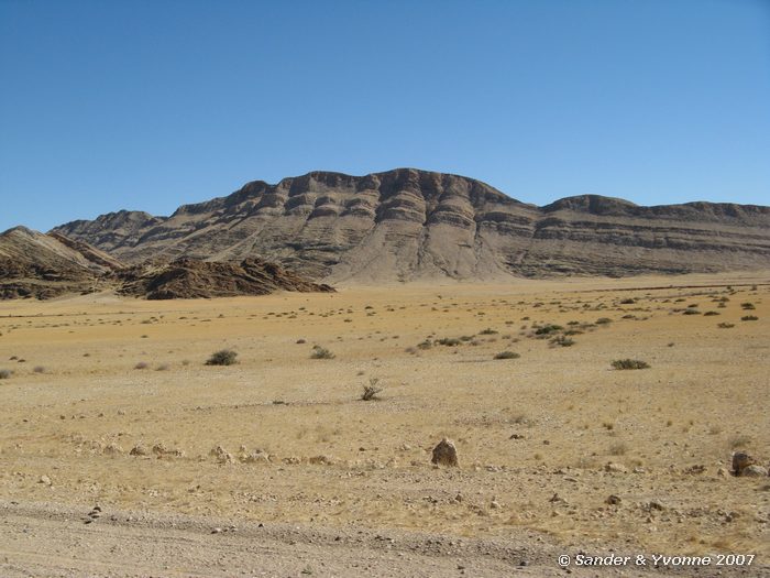 Mooie bergen op weg naar Solitaire