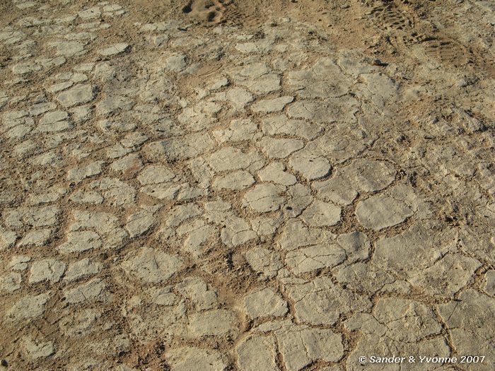 Droge aarde in de Namib