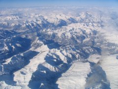 Uizicht over de Alpen