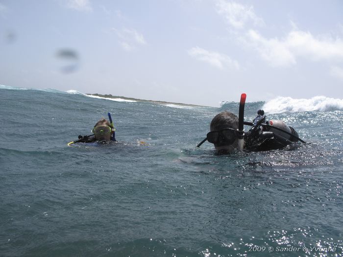 Yvonne and Eugene in high seas at Cai