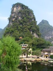 Uitzicht hotel Yangshuo