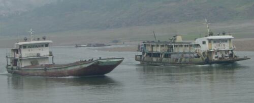 Schepen op de Yangzi-rivier