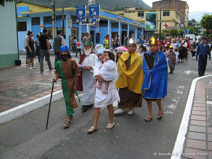 Ze vieren lang kerst in Ecuador.
