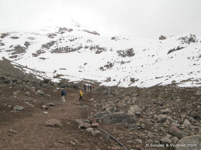 Van 4800 meter naar 5000 meter op de Chimborazo