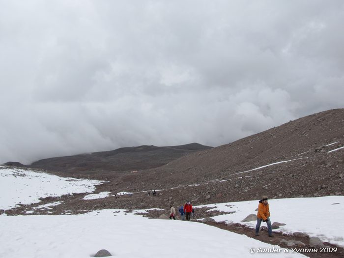 Van 4800 meter naar 5000 meter op de Chimborazo