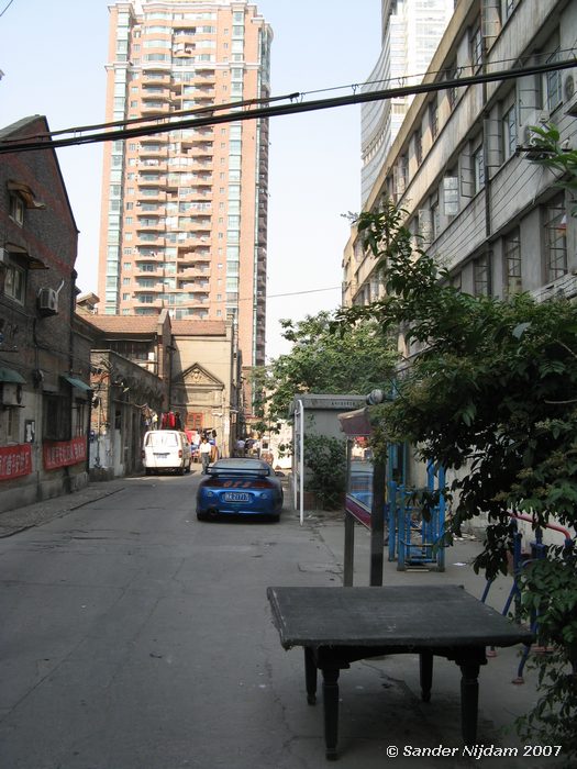 Achterafstraatje in de buurt van ons hotel