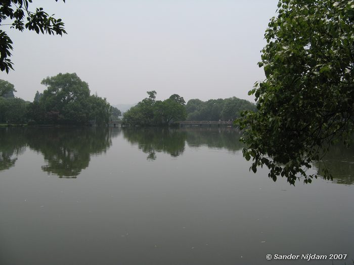 Three pools mirroring the moon island, West Lake, Hangzhou