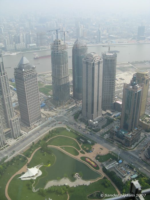 Vanuit de Jinmao toren, Shanghai