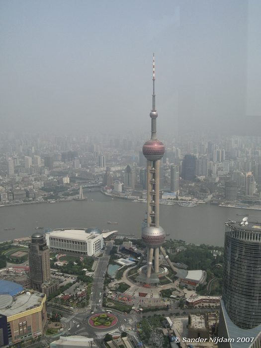Vanuit de Jinmao toren, Shanghai