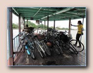 Fietsen op de veerpont