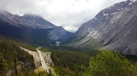 Uitzicht over de Icefields Parkway