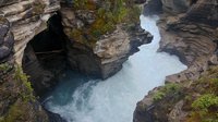 Kloof bij de Athabasca Falls