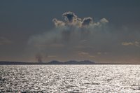 Rook van de uitbarsting op Reykjanes
