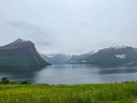 Isfjorden in de regen